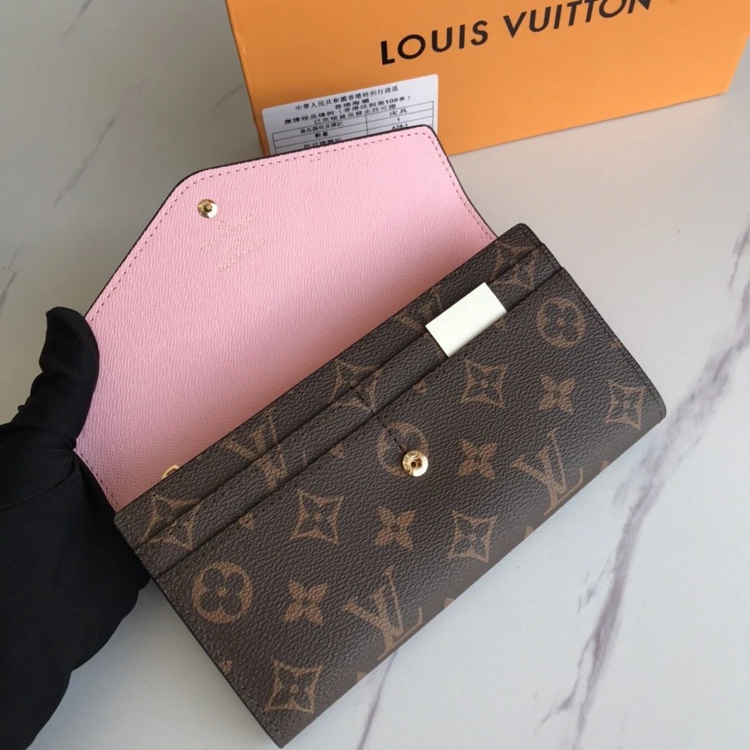 Louis Vuitton Damier Ebène Sarah Wallet in Brown Long Wallet - 6