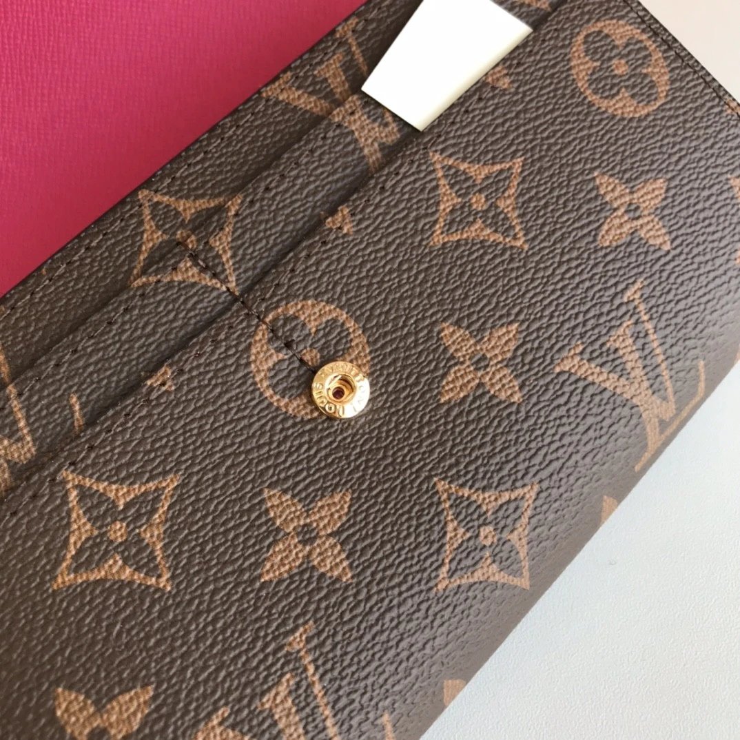 Louis Vuitton Damier Ebène Sarah Wallet in Brown Long Wallet - 14