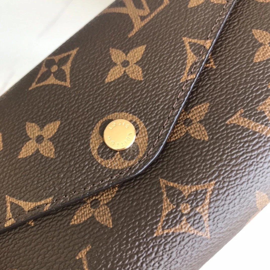 Louis Vuitton Damier Ebène Sarah Wallet in Brown Long Wallet - 4