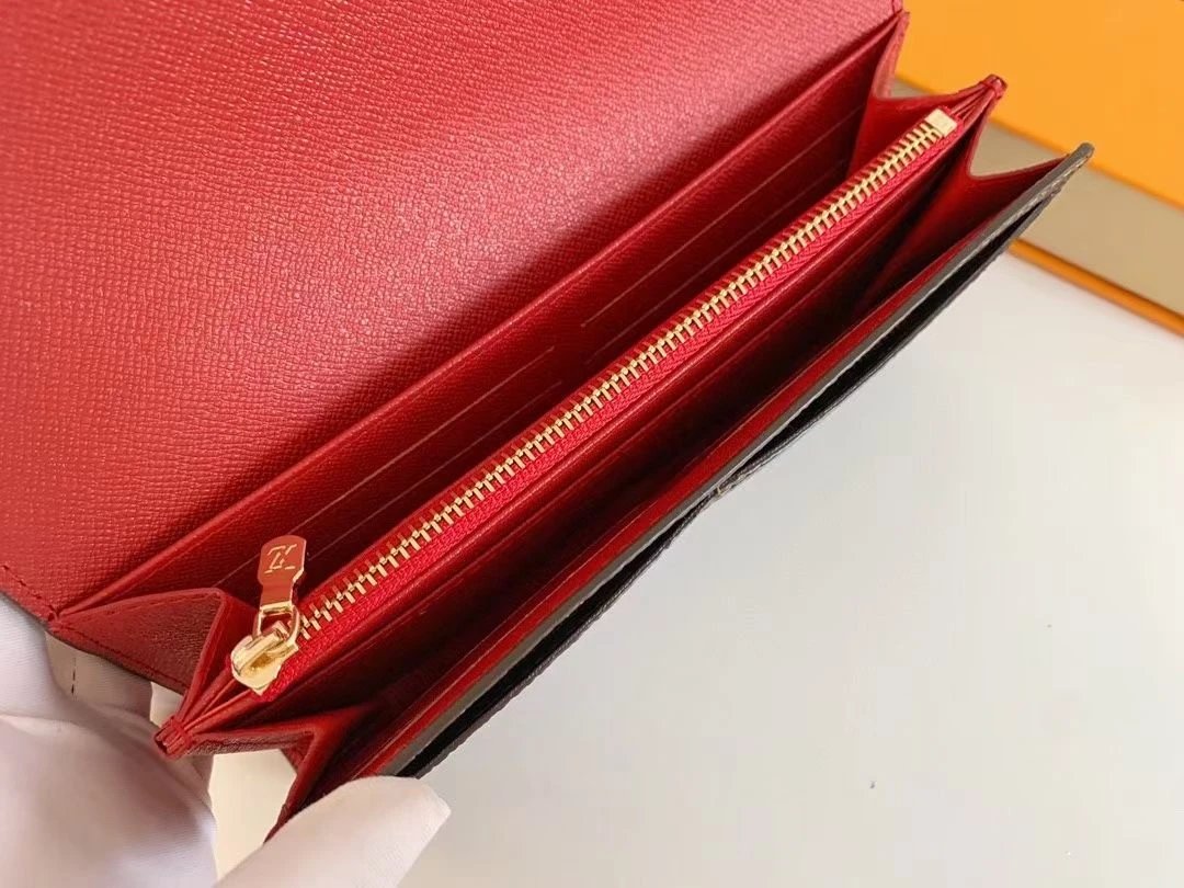 Louis Vuitton Damier Ebène Sarah Wallet in Brown Long Wallet - 31