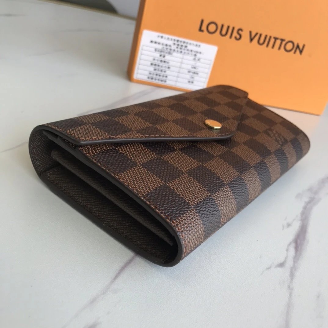 Louis Vuitton Damier Ebène Sarah Wallet in Brown Long Wallet - 34