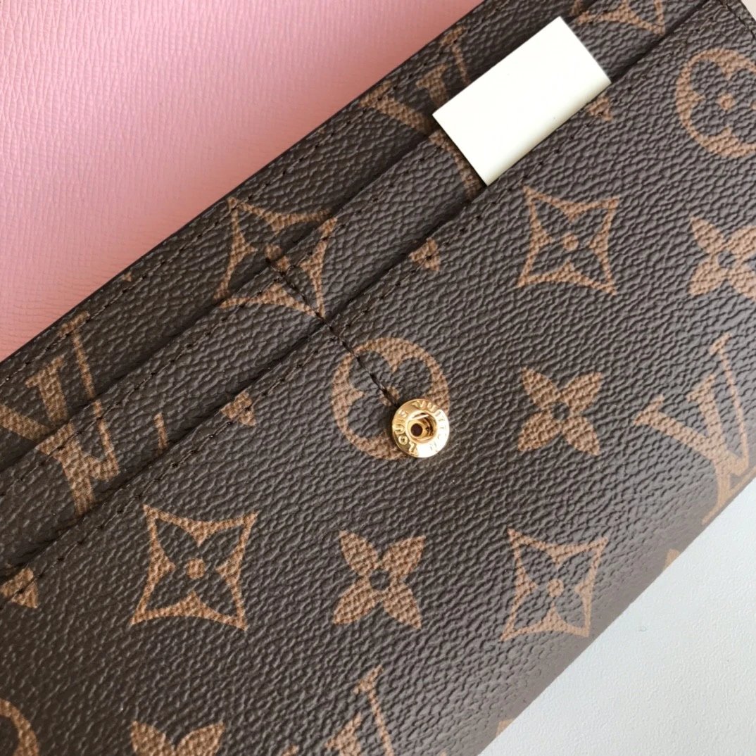 Louis Vuitton Damier Ebène Sarah Wallet in Brown Long Wallet - 7