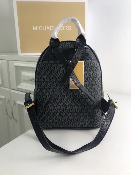 Michael Kors Rhea Mini Backpack Black Monogram - 22