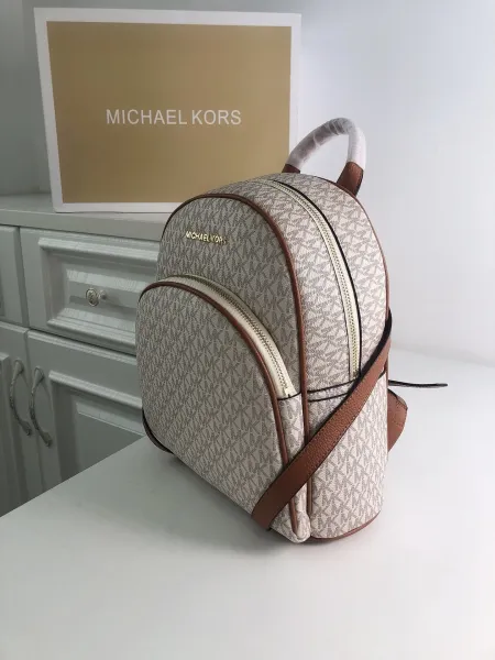 Michael Kors Rhea Mini Backpack Black Monogram - 5