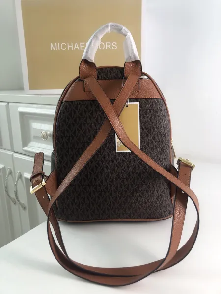 Michael Kors Rhea Mini Backpack Black Monogram - 14