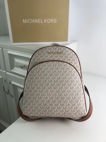 Michael Kors Rhea Mini Backpack Black Monogram - 6