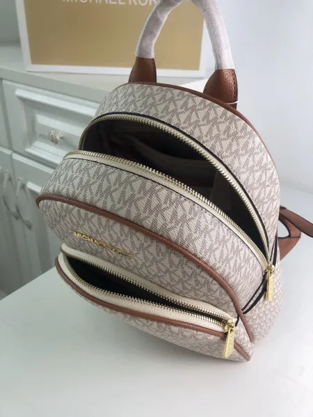 Michael Kors Rhea Mini Backpack Black Monogram - 10