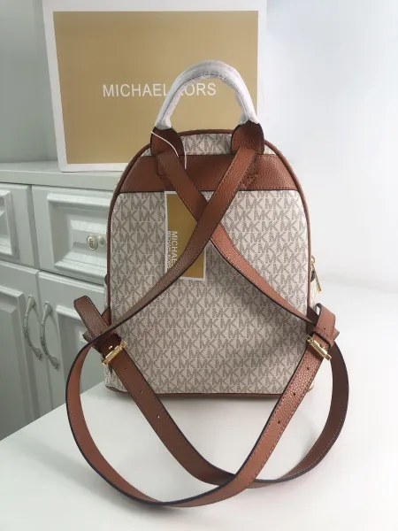 Michael Kors Rhea Mini Backpack Black Monogram - 7