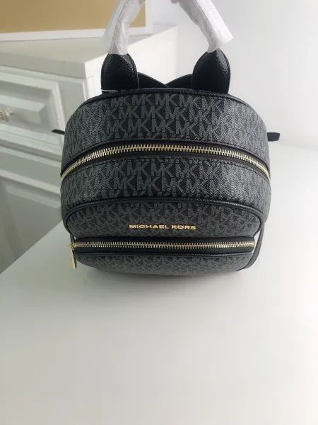 Michael Kors Rhea Mini Backpack Black Monogram - 23