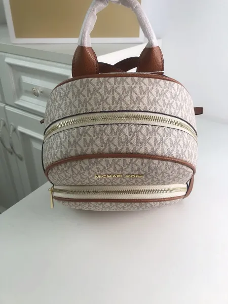 Michael Kors Rhea Mini Backpack Black Monogram - 8