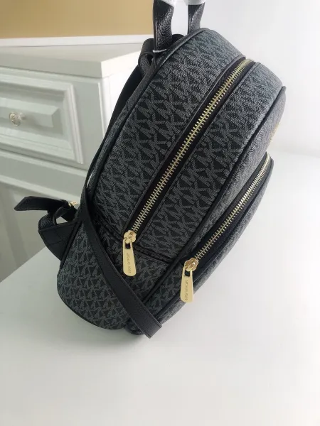 Michael Kors Rhea Mini Backpack Black Monogram - 24