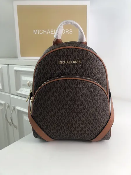 Michael Kors Rhea Mini Backpack Black Monogram - 4