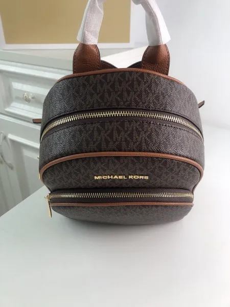 Michael Kors Rhea Mini Backpack Black Monogram - 15