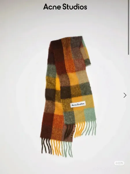 Acne Studios Multicolor Check Wool Scarf Scarves - 12