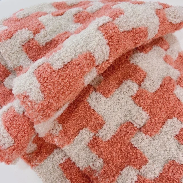 Acne Studios Scarves Fringed geometric-pattern scarf product detail image 12