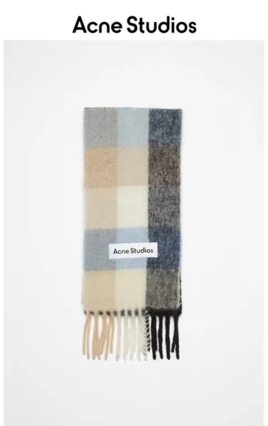 Acne Studios Multicolor Check Wool Scarf Scarves - 4