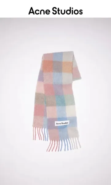 Acne Studios Multicolor Check Wool Scarf Scarves - 6