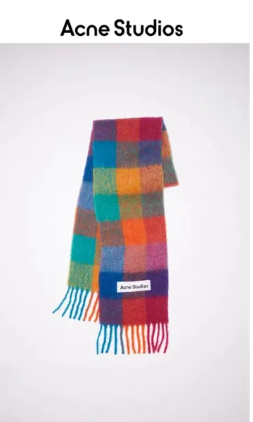 Acne Studios Multicolor Check Wool Scarf Scarves - 8