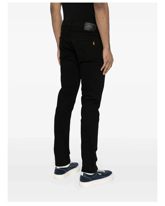 RL Spring/Summer Men's Slim Straight Black Stretch Casual Jeans