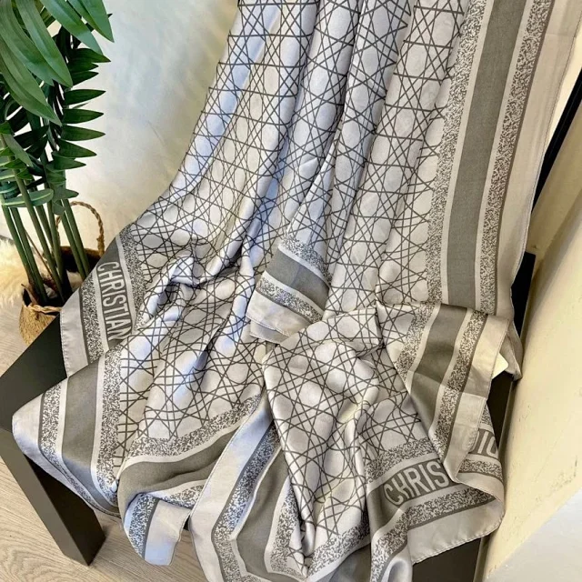 Dior Scarves Geometric Line Print Scarf product detail image 16