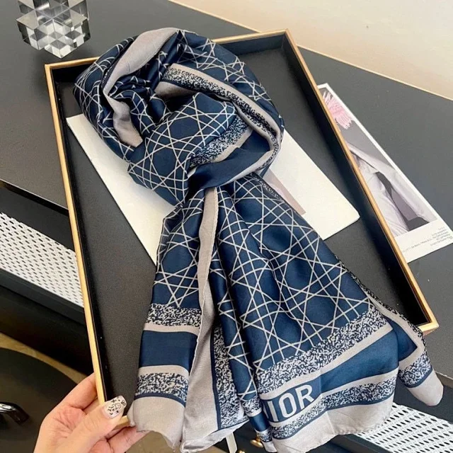 Dior Scarves Geometric Line Print Scarf product detail image 14