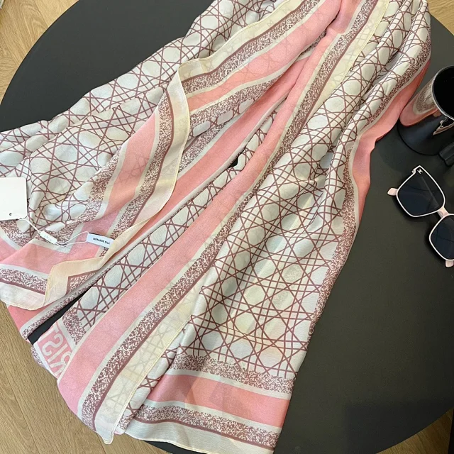 Dior Scarves Geometric Line Print Scarf product detail image 12