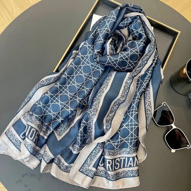Dior Scarves Geometric Line Print Scarf product detail image 15