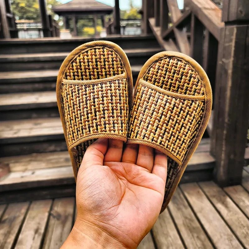 Woven Rattan Slides Unisex