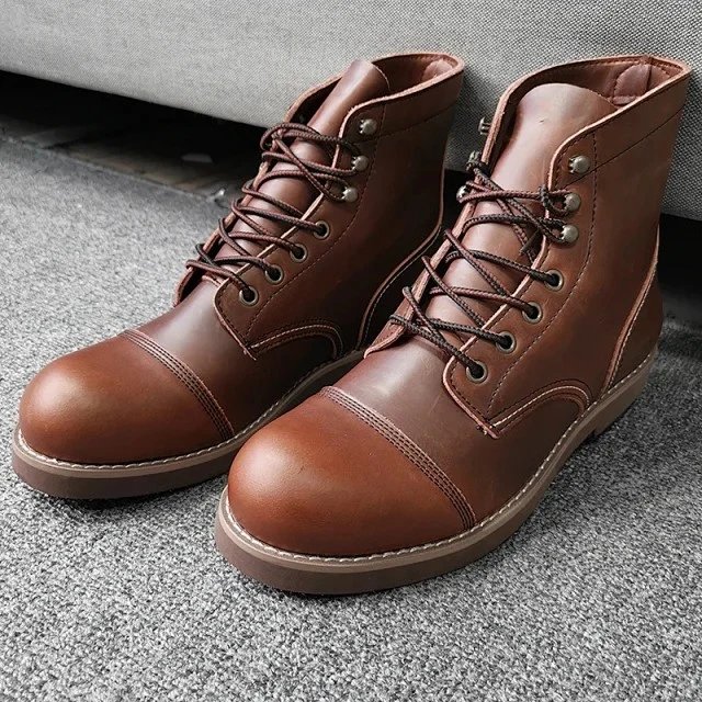 Handcrafted Crazy Horse Leather Martin Boot