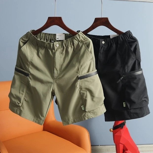 Minimalist water-resistant cargo shorts