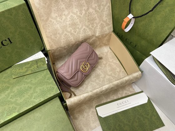 【 Original Single Grade 】 High version in stock G Home Marmont series chain shoulder crossbody leather mini handbag