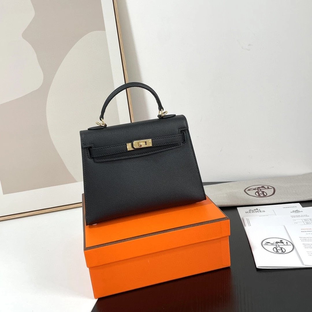 【 Customized Version 】 High version in stock H Home 25 cowhide hand rubbed Kelly bag, single shoulder crossbody handbag Kelly bag