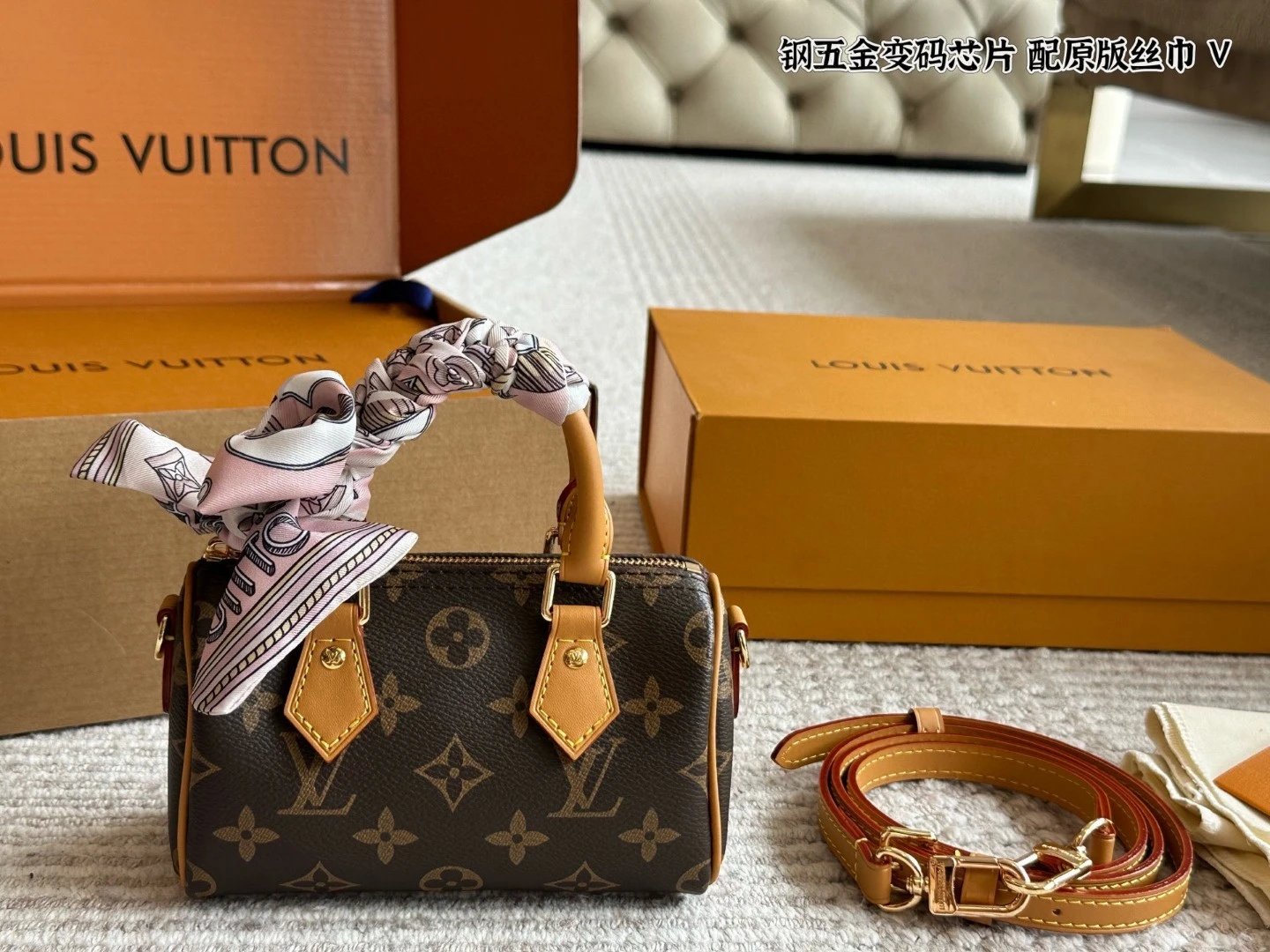 【Original Grade】Available High-Quality Replica L Vuitton Vintage SS2022 Speedy Nano Handheld Shoulder Crossbody Pillow Bag