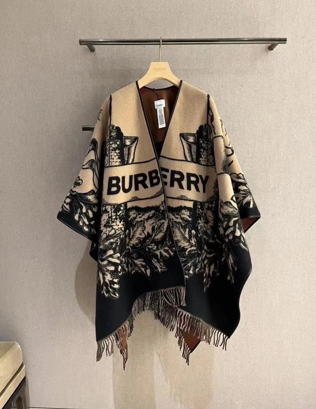 Burberry Printed Poncho Shawl