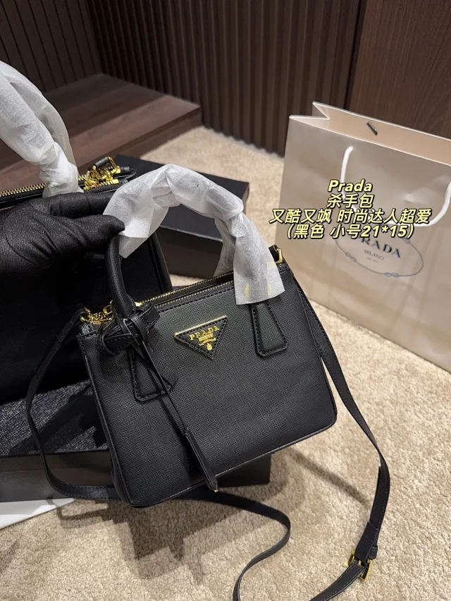 Prada Handbags Saffiano top-handle handbag with detachable shoulder strap product detail image 15