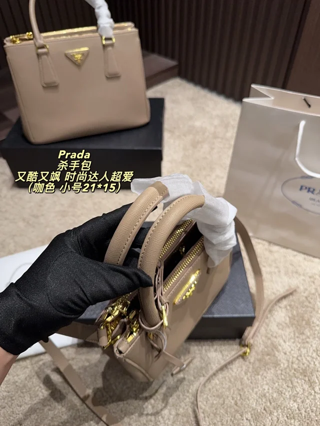Prada Handbags Saffiano top-handle handbag with detachable shoulder strap product detail image 8