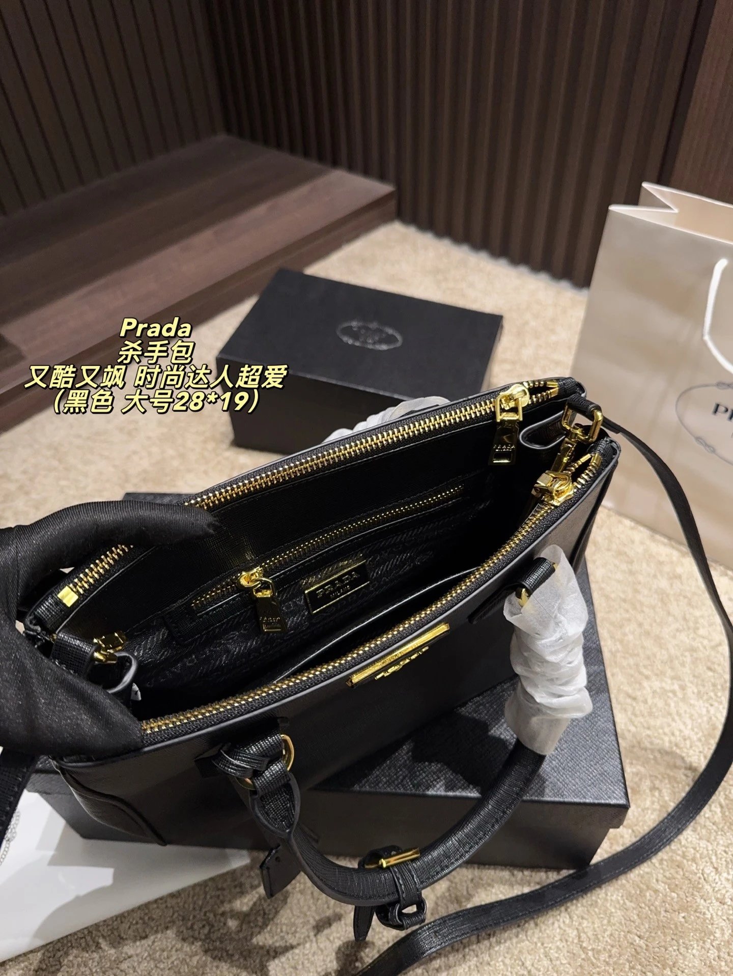 Prada Handbags Saffiano top-handle handbag with detachable shoulder strap image 13