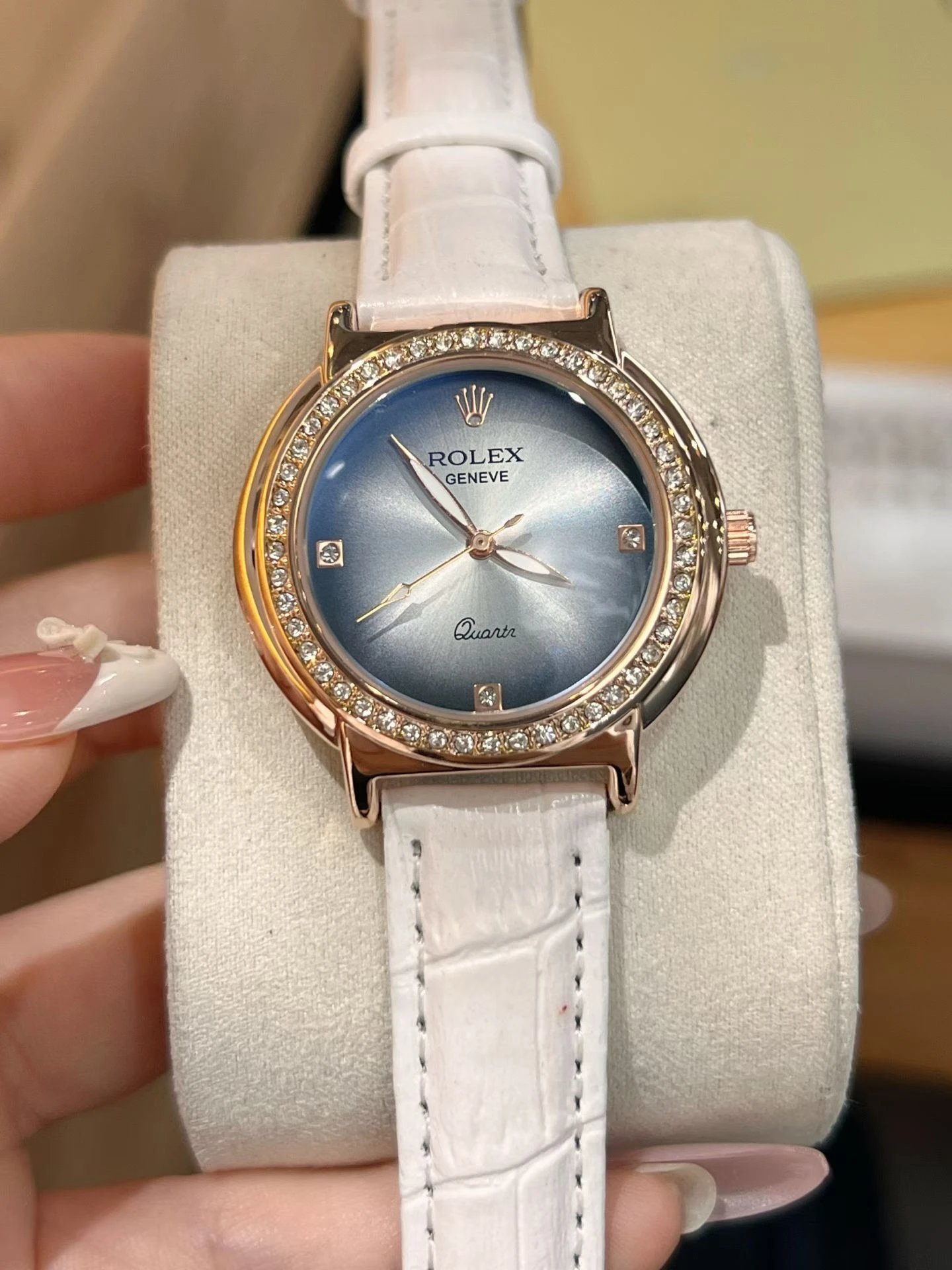 Rolex Women's Watch Full Diamond Belt Watch Versatile Fashion Watch A-313