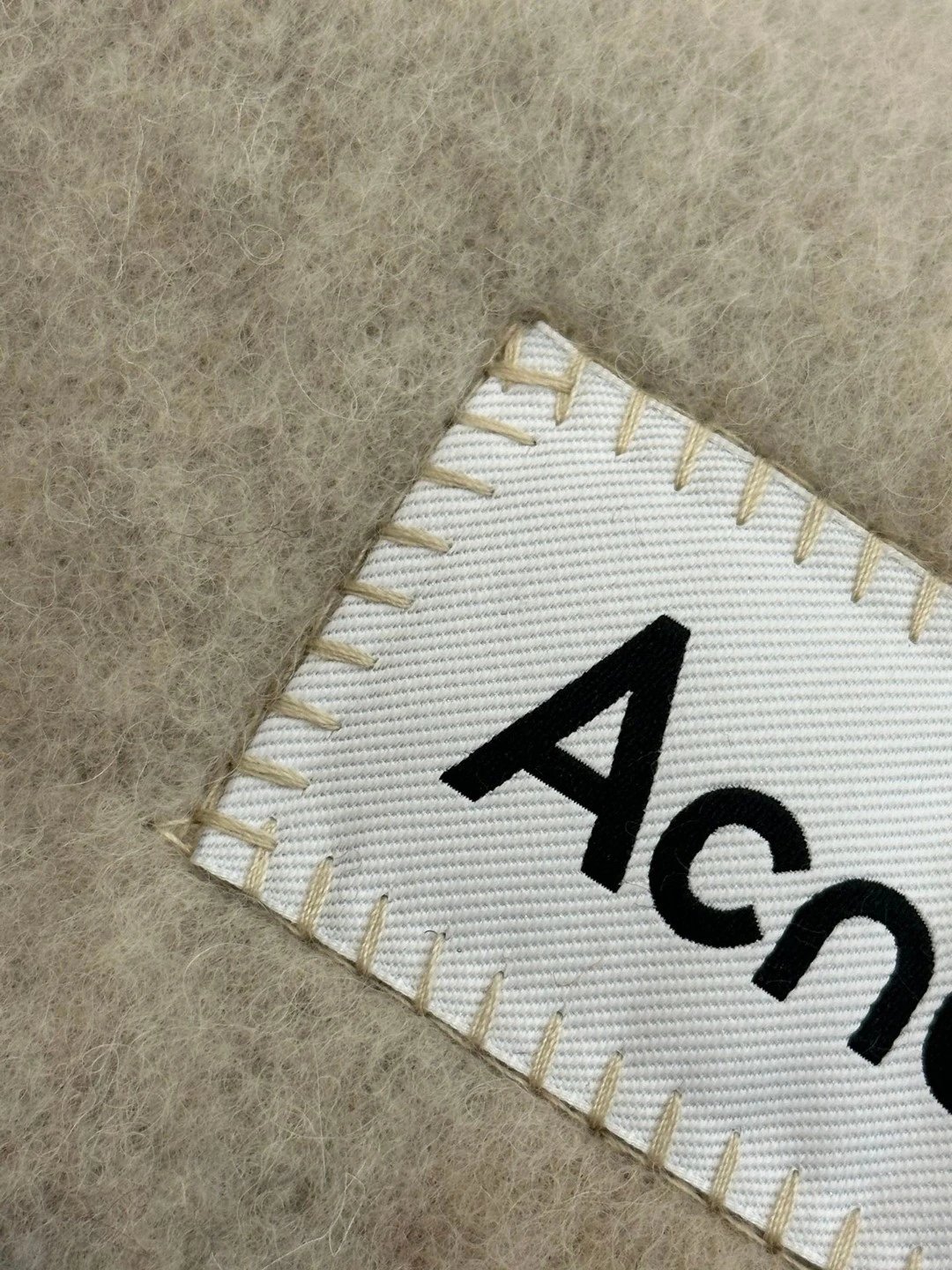 Acne Studios Checkered Wool Scarf Purple White - 9