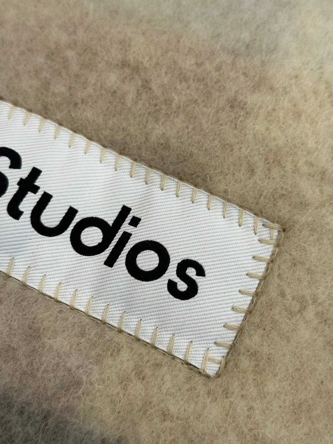 Acne Studios Checkered Wool Scarf Purple White - 10